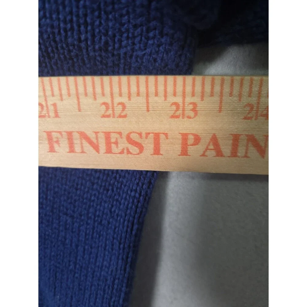 Vtg Polo Ralph Lauren Sweater Mens L Navy Crewneck Cotton Red Pony Preppy